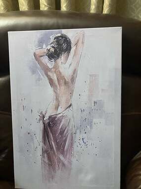 Modern Woman Back Portrait Canvas Wall Art - 16x24 New in Bag